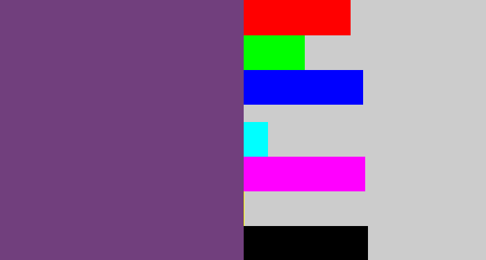 Hex color #713f7d - bruise
