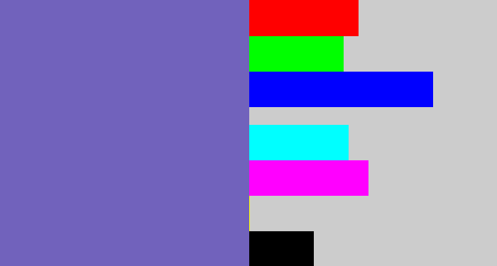 Hex color #7162bc - iris