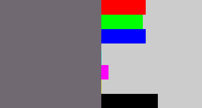 Hex color #716971 - purplish grey