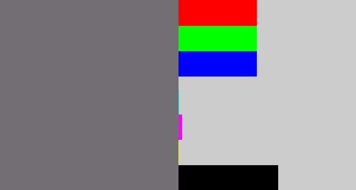 Hex color #716f71 - purplish grey