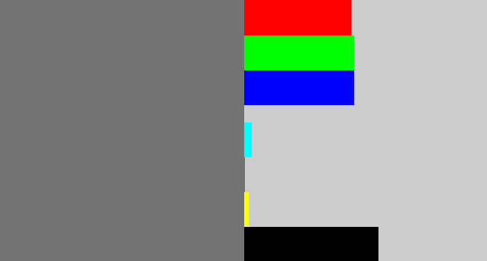 Hex color #717472 - medium grey