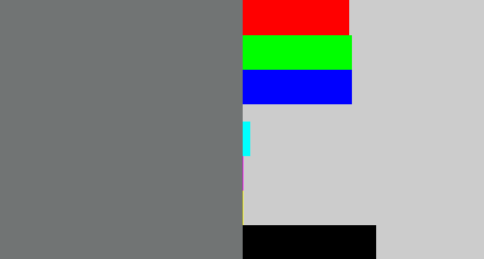 Hex color #717474 - medium grey