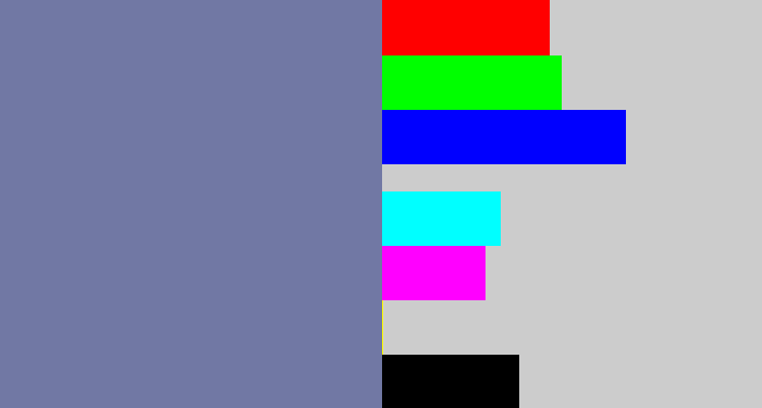 Hex color #7178a4 - grey blue