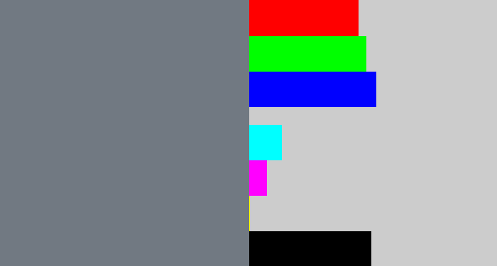 Hex color #717982 - battleship grey