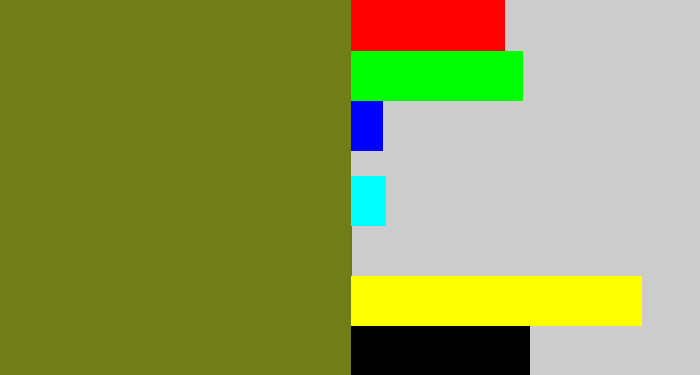 Hex color #717e16 - murky green