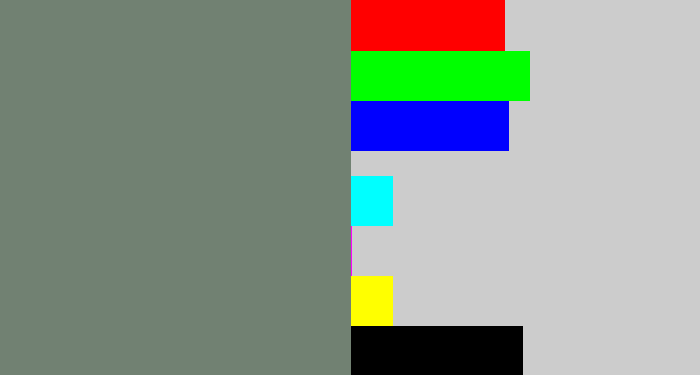 Hex color #718172 - medium grey