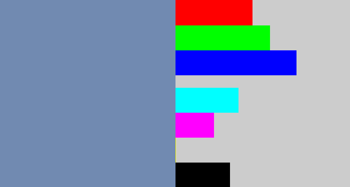 Hex color #718ab1 - grey blue