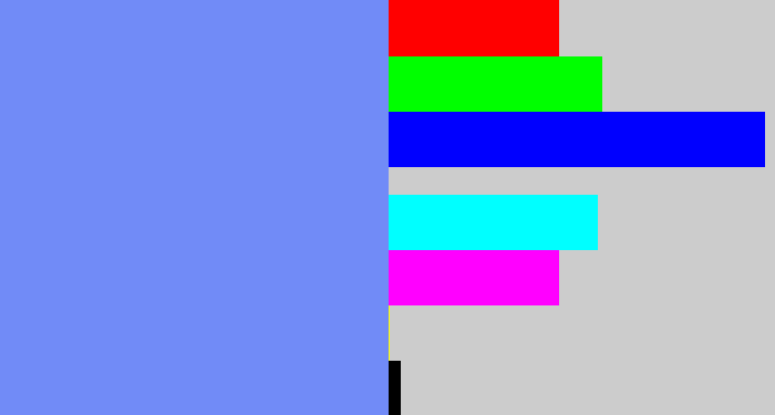 Hex color #718bf7 - soft blue