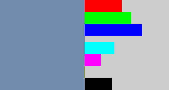 Hex color #718cad - blue/grey