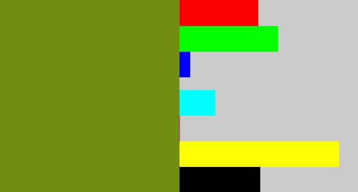 Hex color #718d0f - dark yellow green