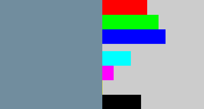 Hex color #718d9e - blue/grey