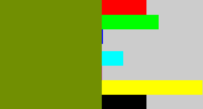 Hex color #718f02 - dark yellow green