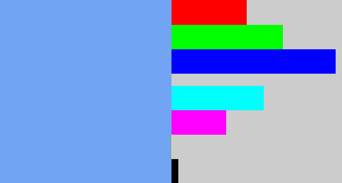 Hex color #71a5f4 - sky blue