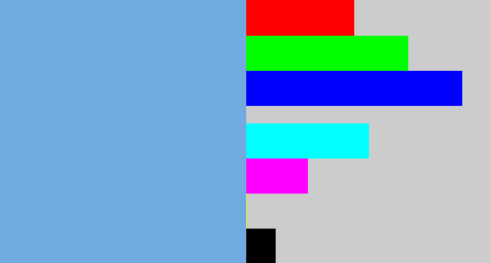 Hex color #71a9e1 - sky blue