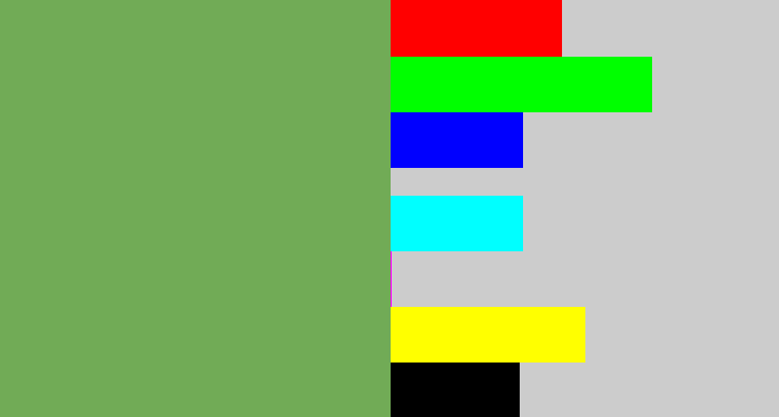 Hex color #71ab56 - asparagus