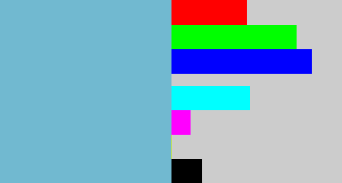 Hex color #71b9d0 - seafoam blue