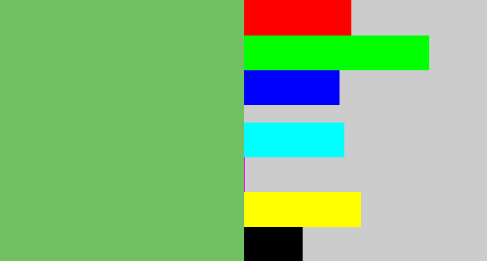 Hex color #71c164 - soft green