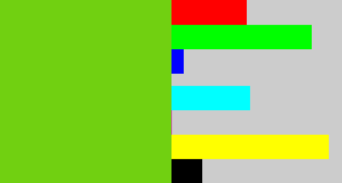 Hex color #71d011 - apple green