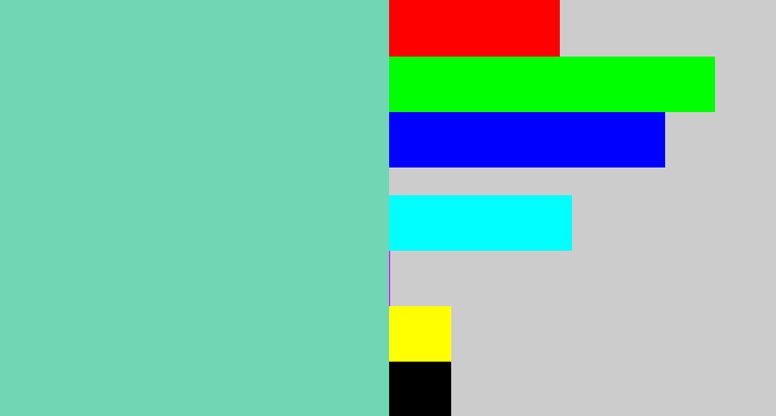 Hex color #71d6b4 - seafoam blue