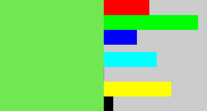 Hex color #71e852 - fresh green