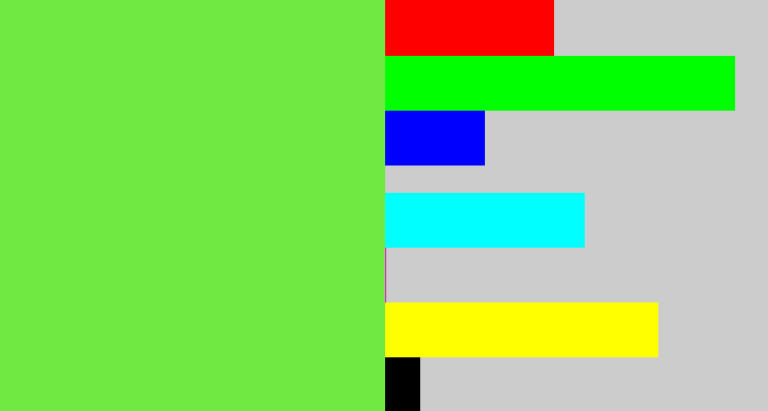 Hex color #71e943 - fresh green