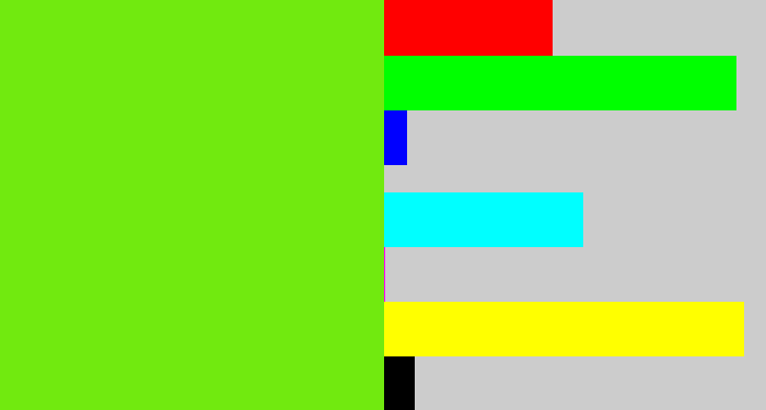 Hex color #71ea0f - bright lime green