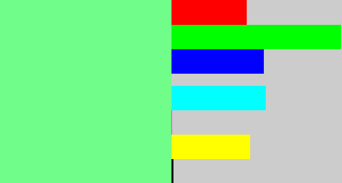 Hex color #71fd89 - lightgreen