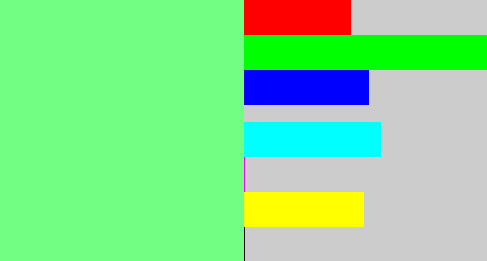 Hex color #71fe82 - lightgreen
