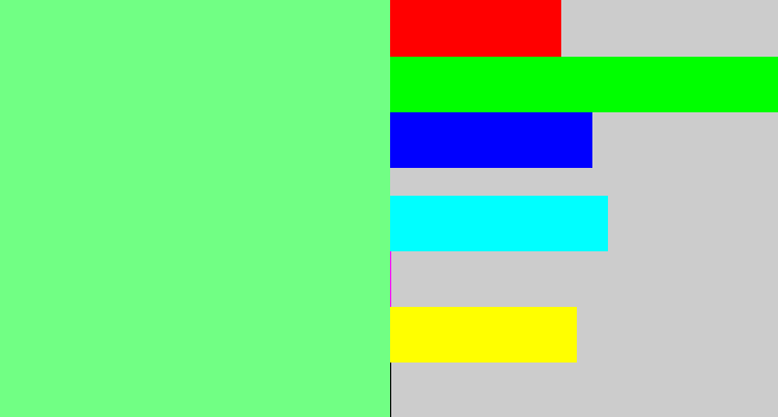 Hex color #71ff84 - lightgreen
