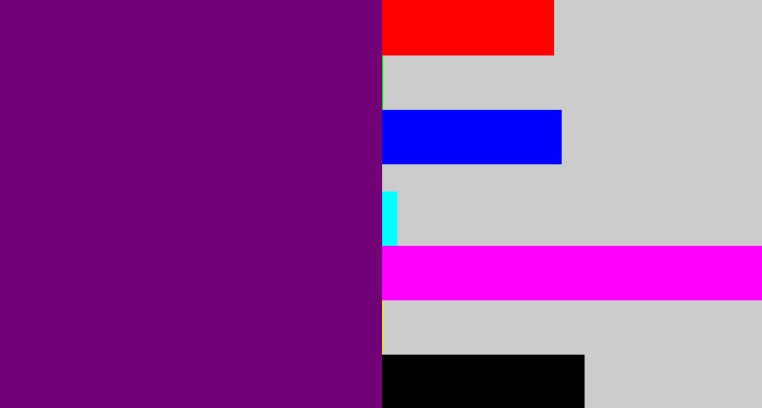 Hex color #720077 - darkish purple