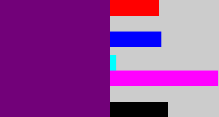 Hex color #720179 - darkish purple