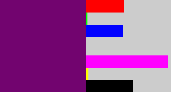 Hex color #72046f - darkish purple