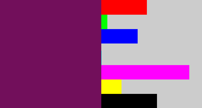 Hex color #720f5b - velvet