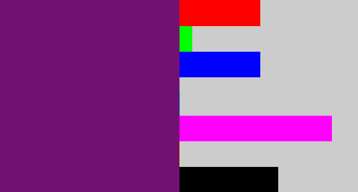 Hex color #721172 - darkish purple