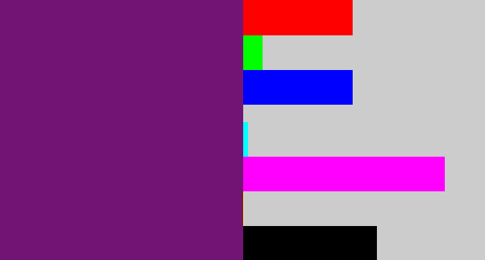 Hex color #721474 - darkish purple