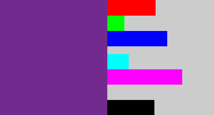 Hex color #722a8e - purple