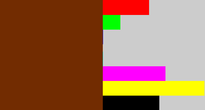 Hex color #722c01 - chestnut