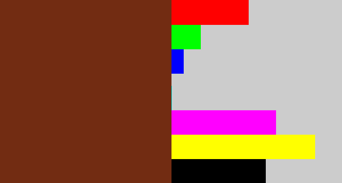 Hex color #722c12 - reddish brown