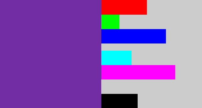 Hex color #722da4 - purple
