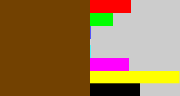 Hex color #724101 - brown