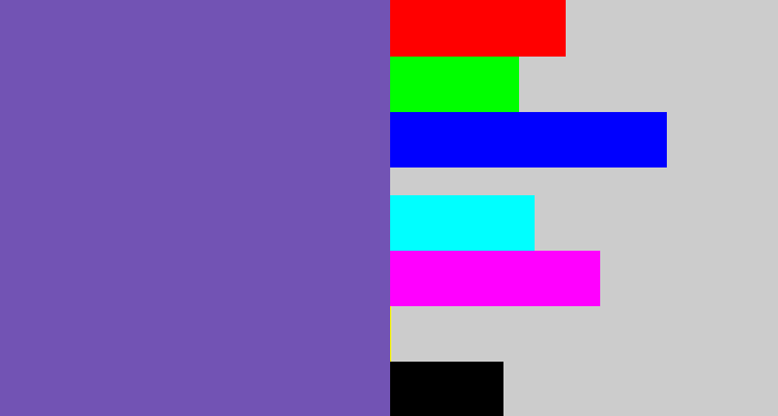 Hex color #7253b4 - iris