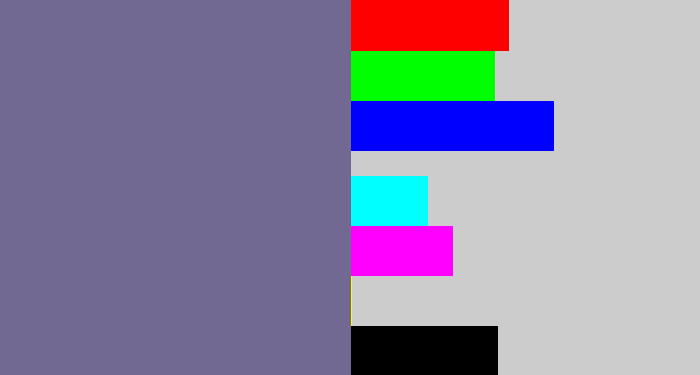Hex color #726993 - grey purple