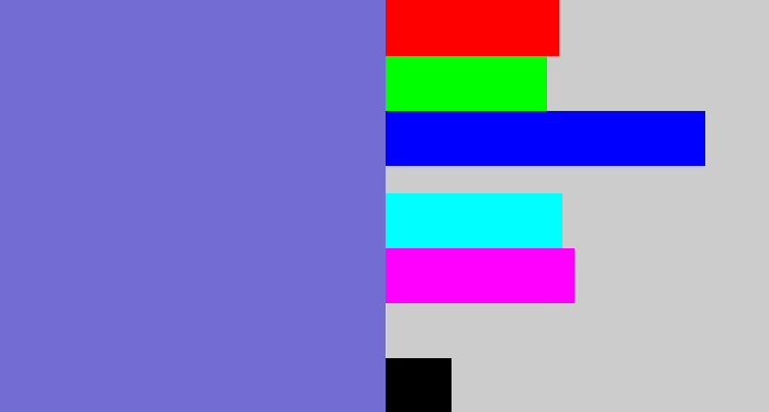 Hex color #726cd3 - dark periwinkle