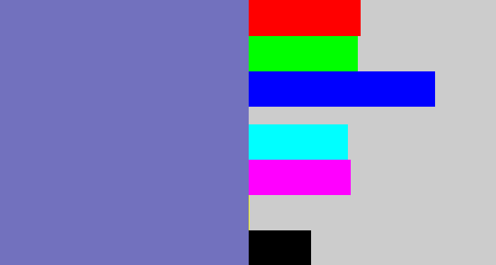 Hex color #7271be - dark periwinkle