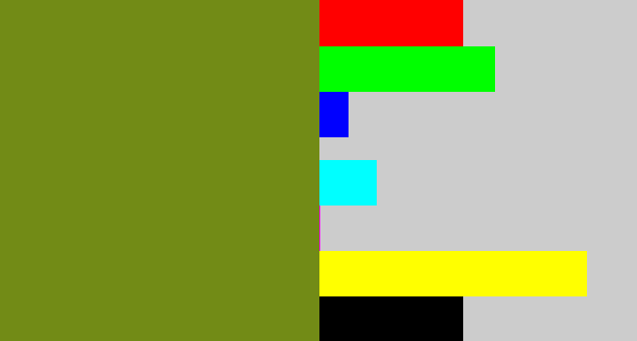 Hex color #728b16 - murky green