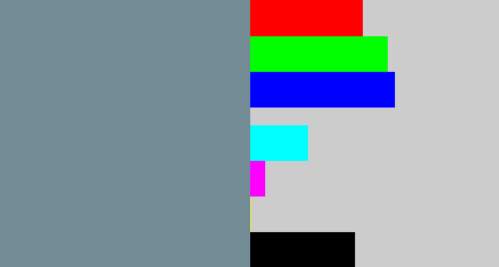 Hex color #728b94 - bluish grey