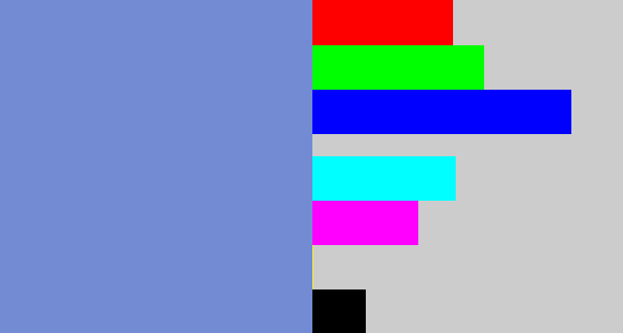 Hex color #728bd3 - soft blue