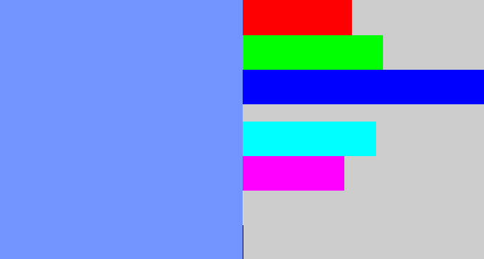 Hex color #7294ff - soft blue