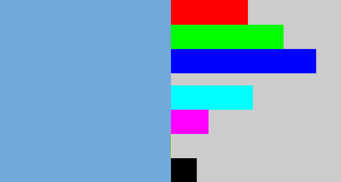 Hex color #72a9da - greyblue
