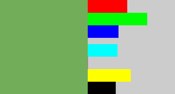 Hex color #72ae59 - asparagus